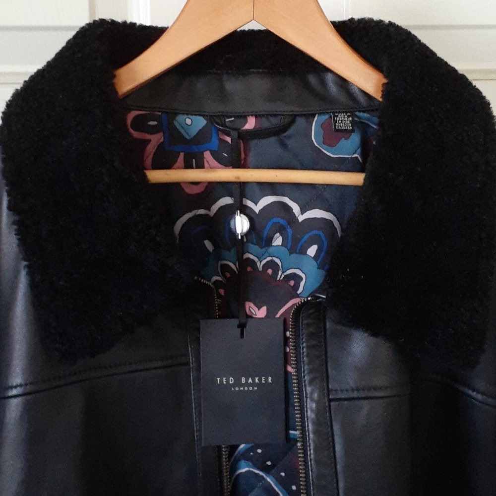 Ted Baker Shearling Leather Coat - image 2